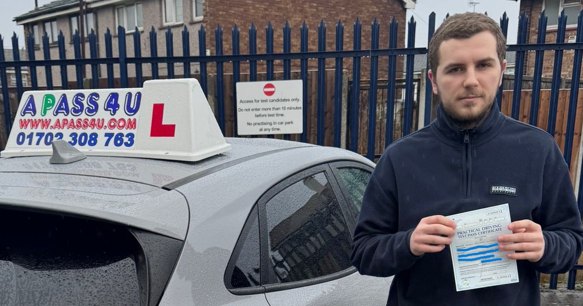 Many congratulations to Ewan L Passes his test In Tilbury Town