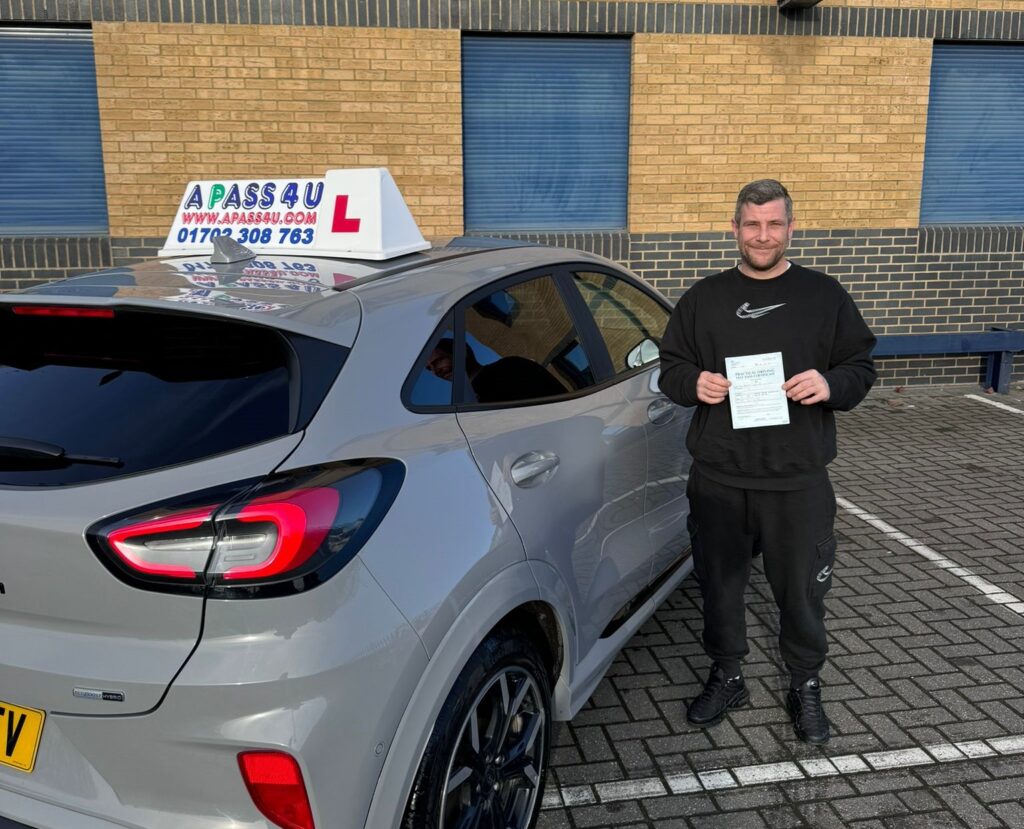 Tilbury intensive driving course works well for Mark Walton with a first time pass