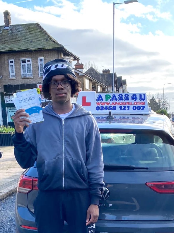 Olabode P passes his driving test 1st time in Hornchurch